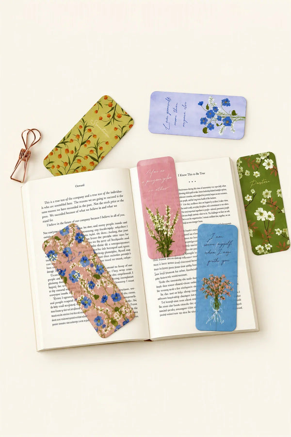 Meadow Hour Botanical Acrylic Bookmark Set