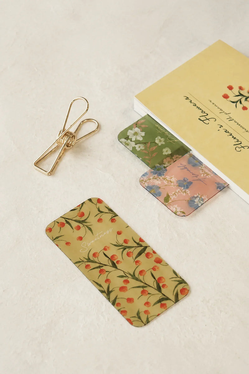 Meadow Hour Botanical Acrylic Bookmark Set