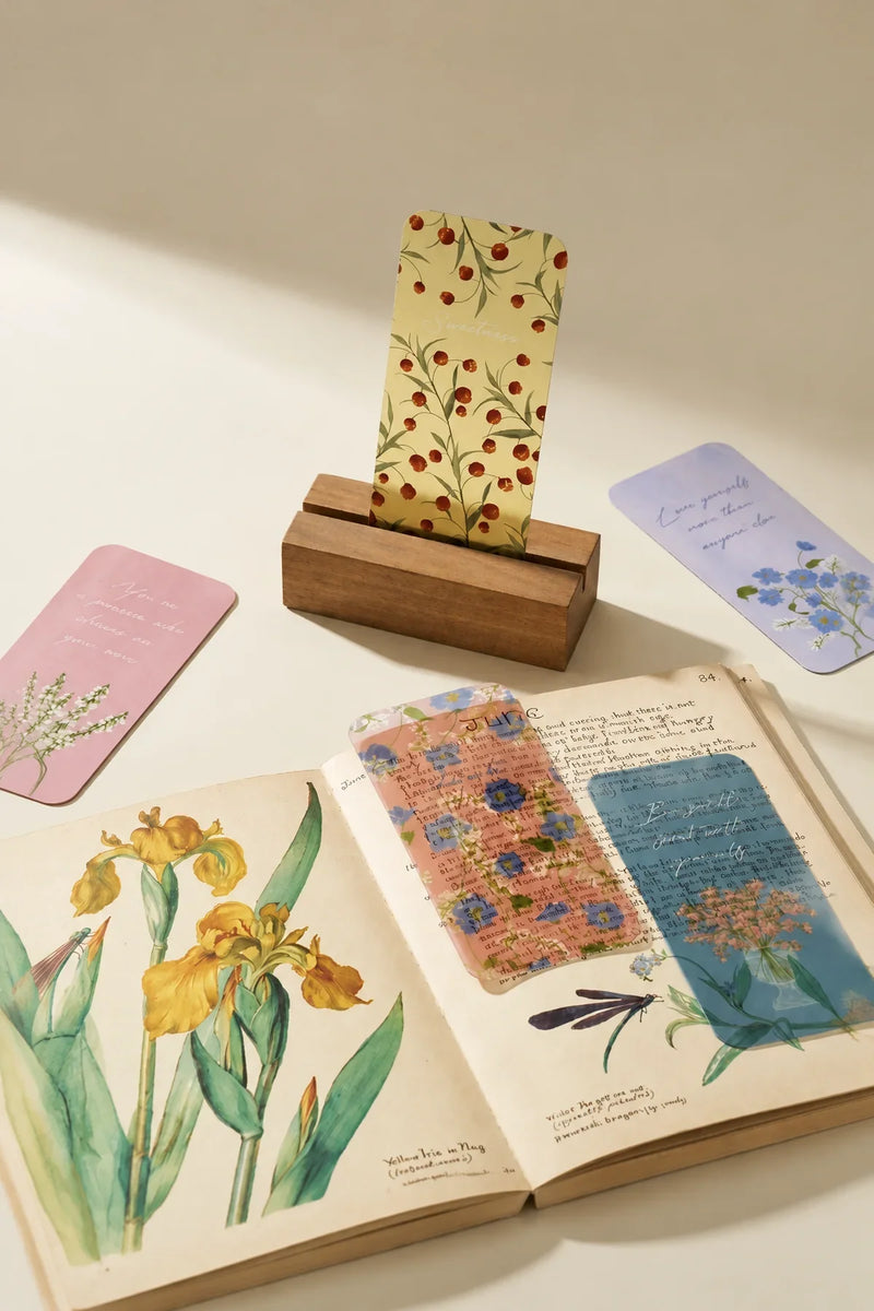 Meadow Hour Botanical Acrylic Bookmark Set