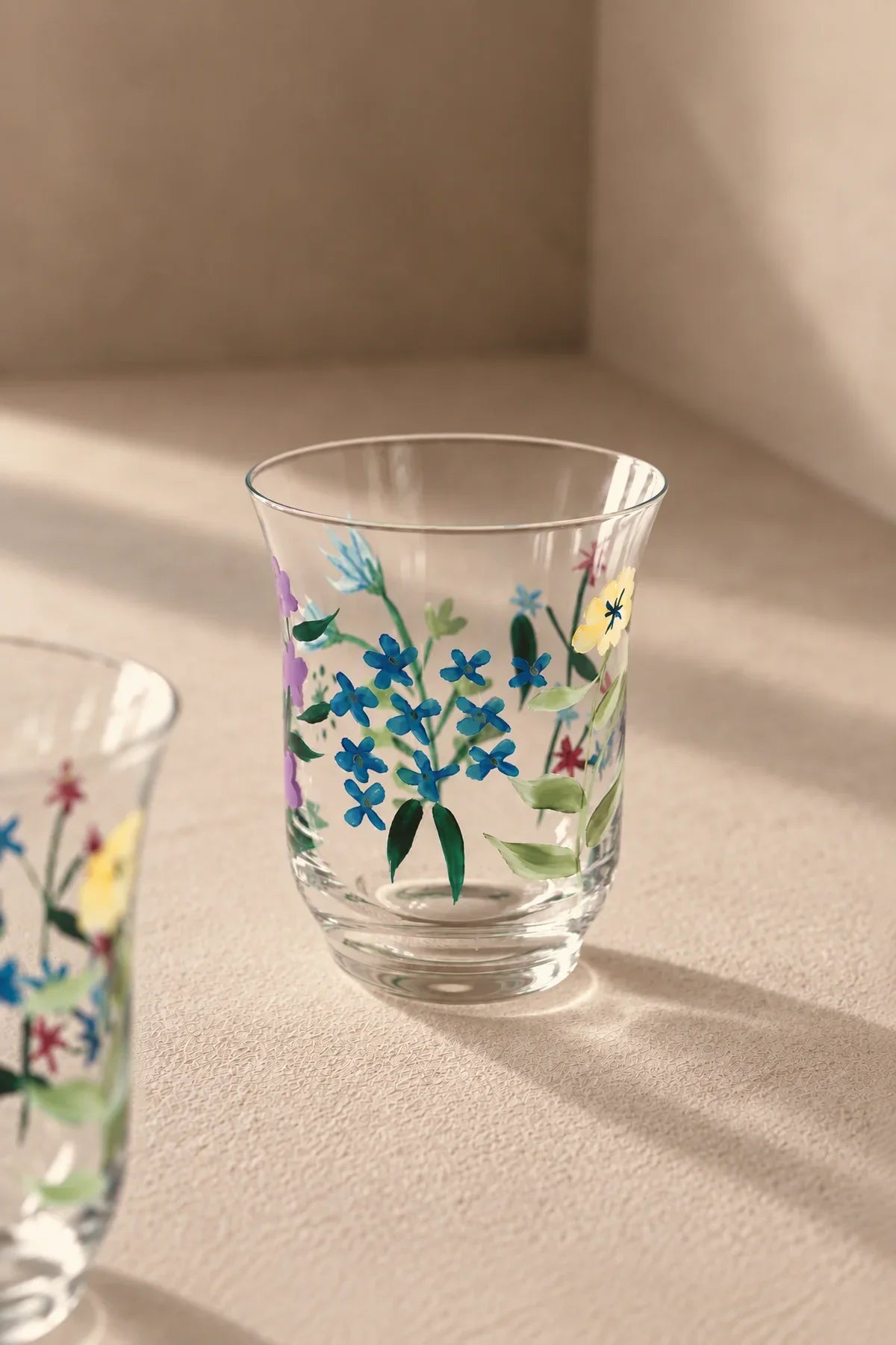 Meadow Hour Clear Glass Tumbler