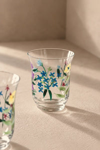 Meadow Hour Clear Glass Tumbler