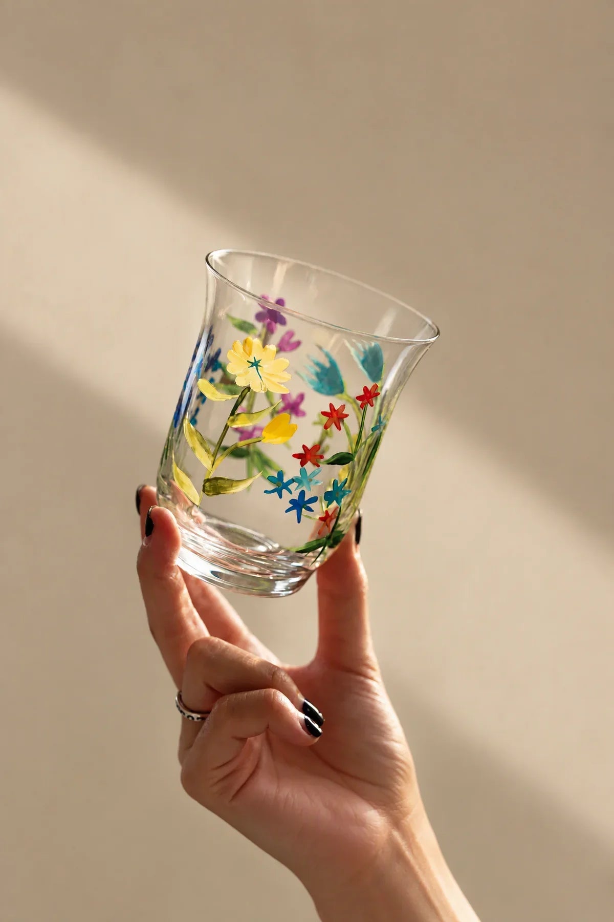 Meadow Hour Clear Glass Tumbler