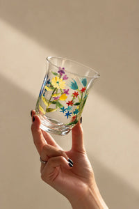 Meadow Hour Clear Glass Tumbler