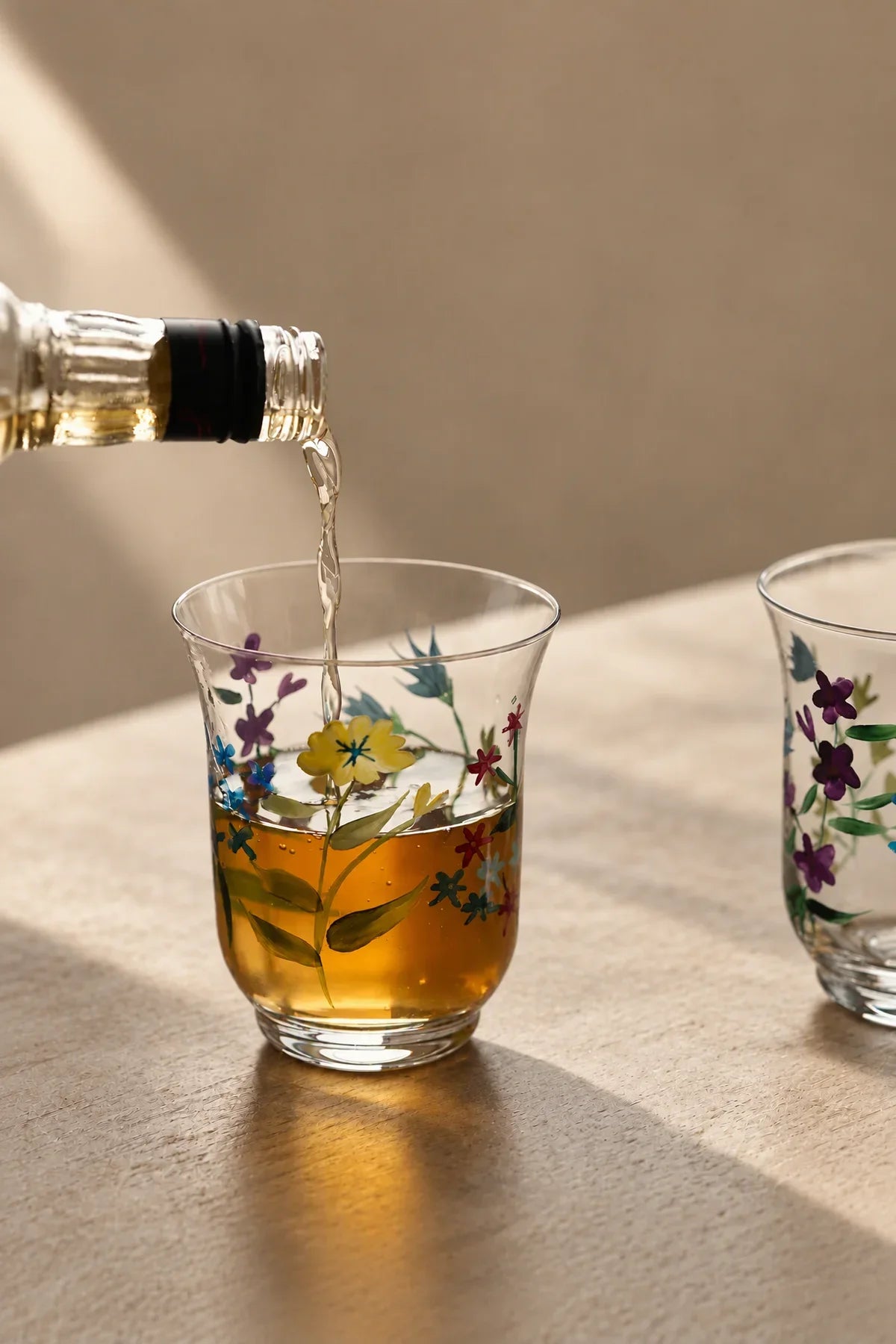Meadow Hour Clear Glass Tumbler
