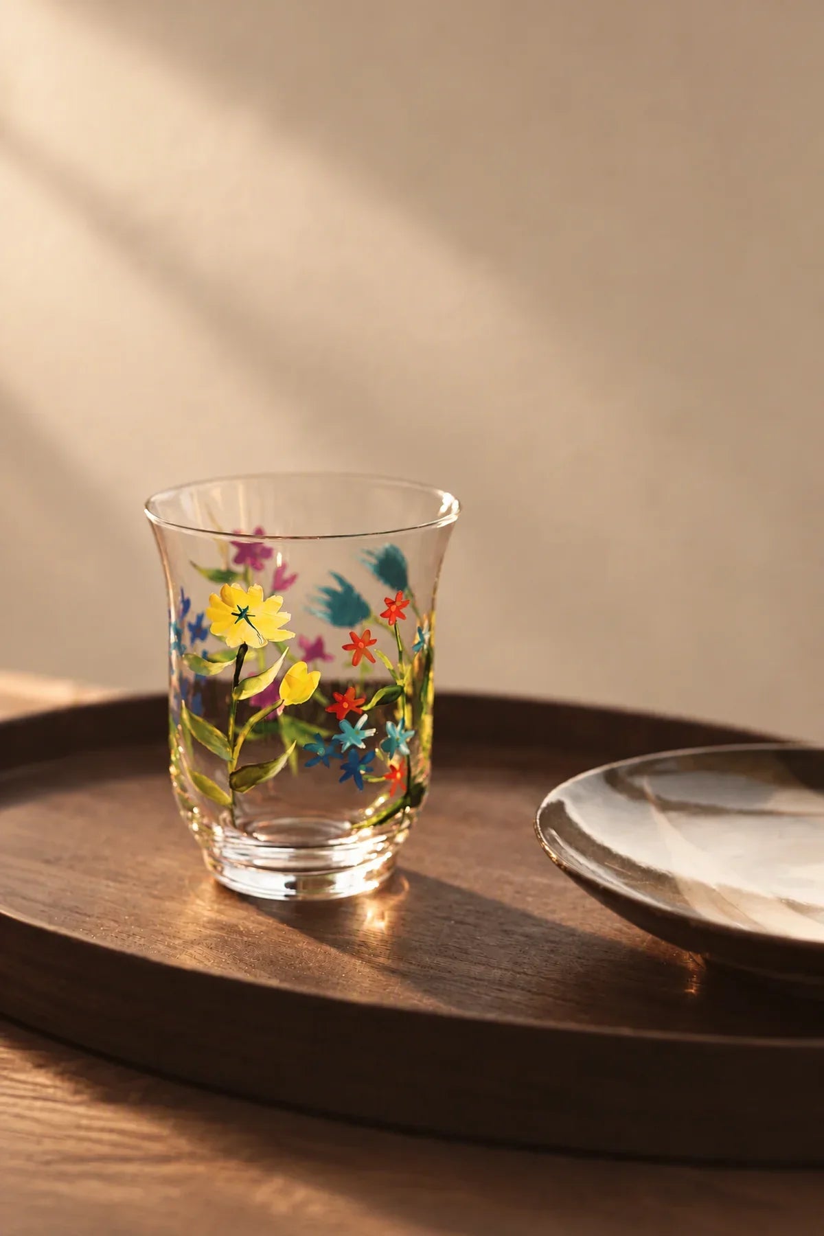 Meadow Hour Clear Glass Tumbler