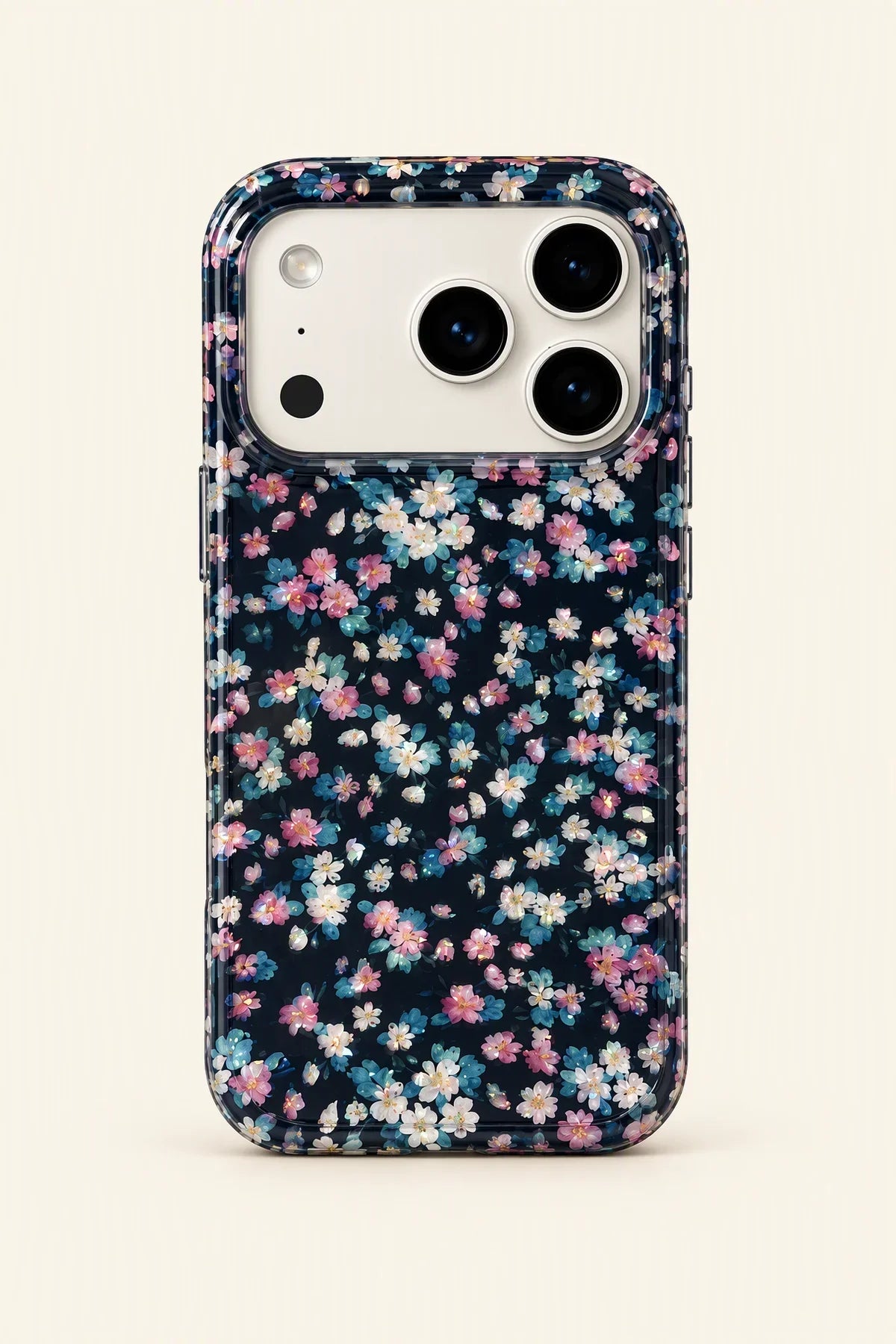 Stardust Meadow Dark Floral Phone Case