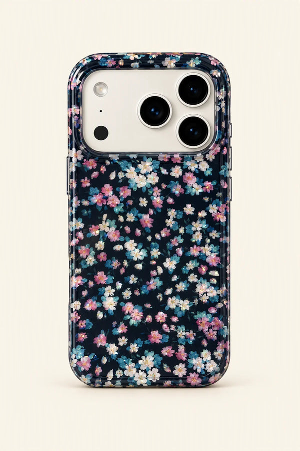 Stardust Meadow Dark Floral Phone Case