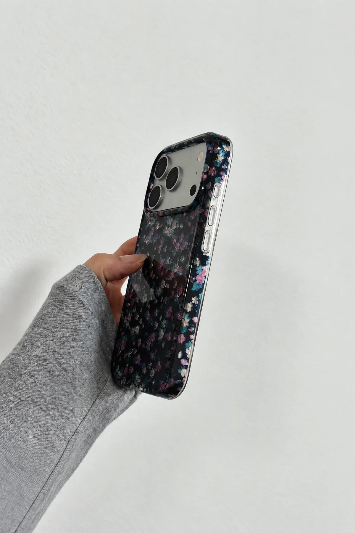 Stardust Meadow Dark Floral Phone Case