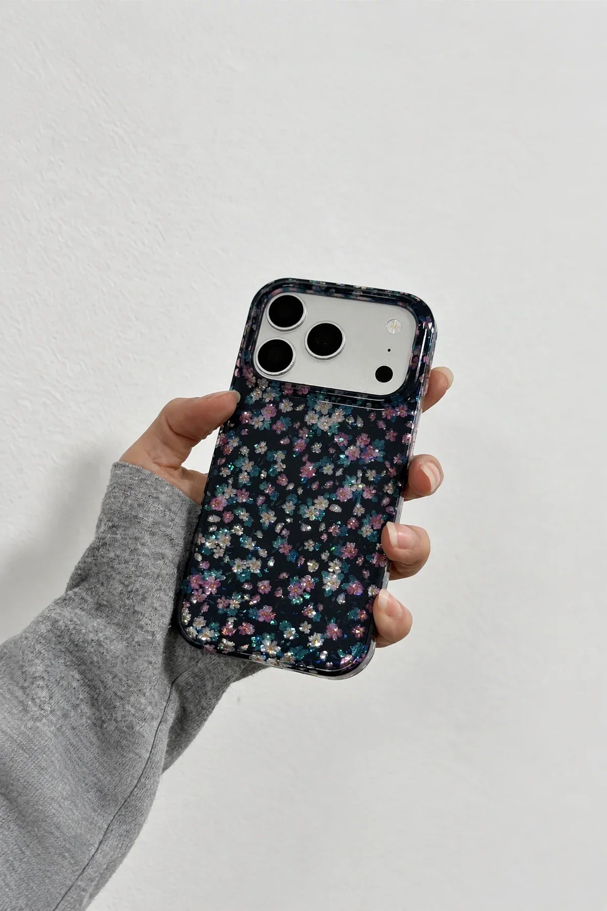 Stardust Meadow Dark Floral Phone Case