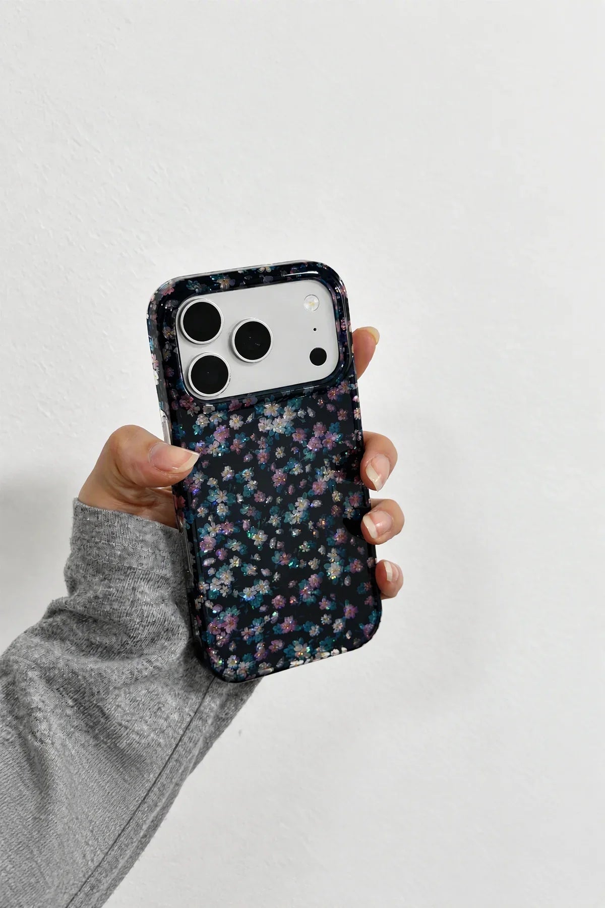 Stardust Meadow Dark Floral Phone Case