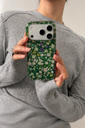 Midnight Meadow Glitter Plastic Phone Case