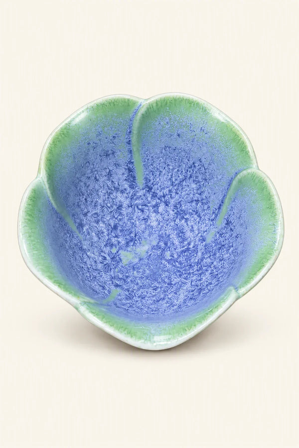 Frost Bloom Blue-Green Ceramic Tea Cup