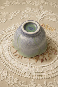 Frost Bloom Blue-Green Ceramic Tea Cup
