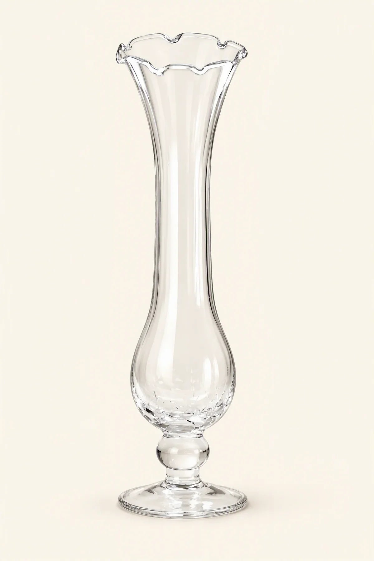 Petal Flare Clear Glass Bud Vase