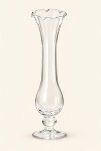 Petal Flare Clear Glass Bud Vase