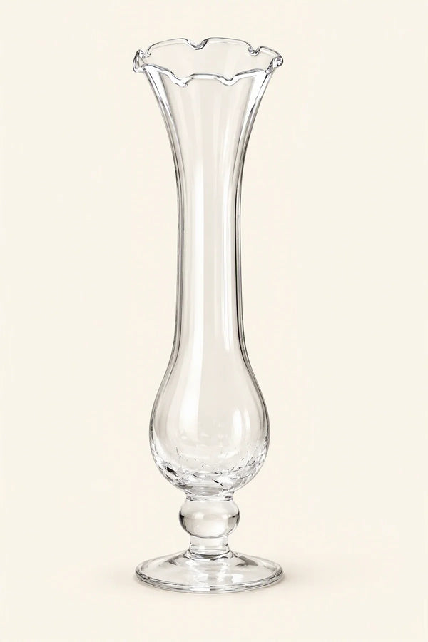 Petal Flare Clear Glass Bud Vase