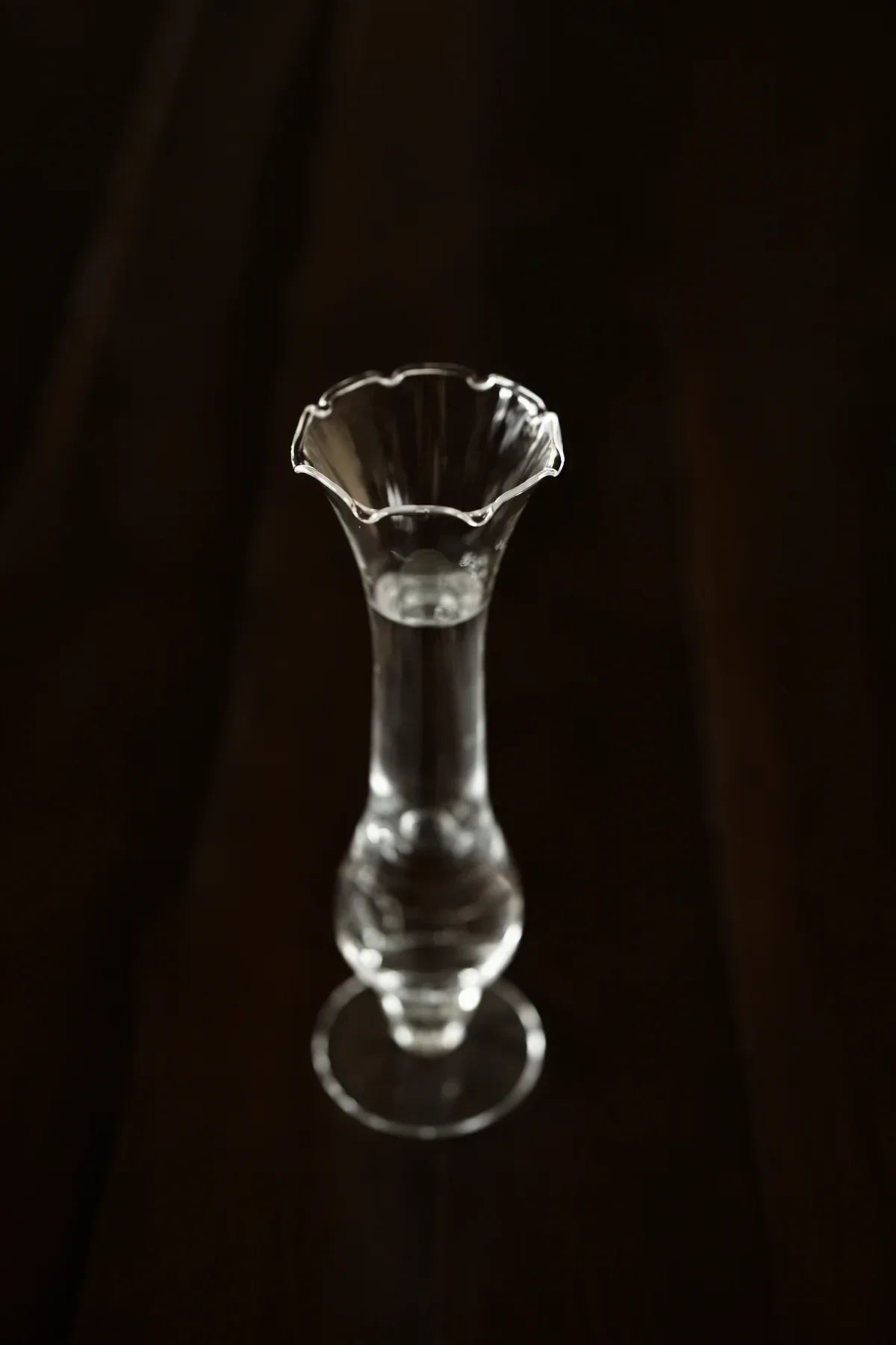 Petal Flare Clear Glass Bud Vase