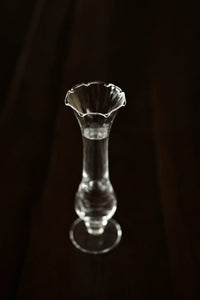Petal Flare Clear Glass Bud Vase