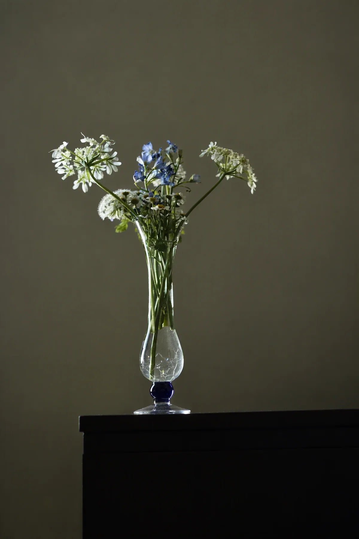 Petal Flare Clear Glass Bud Vase