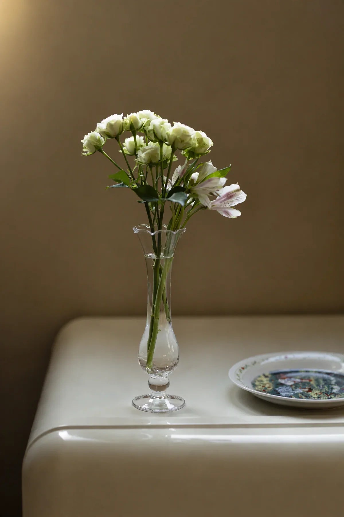 Petal Flare Clear Glass Bud Vase