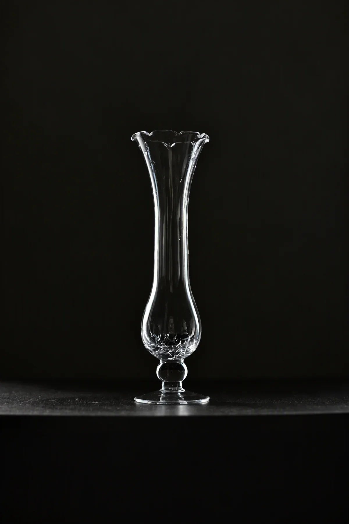 Petal Flare Clear Glass Bud Vase