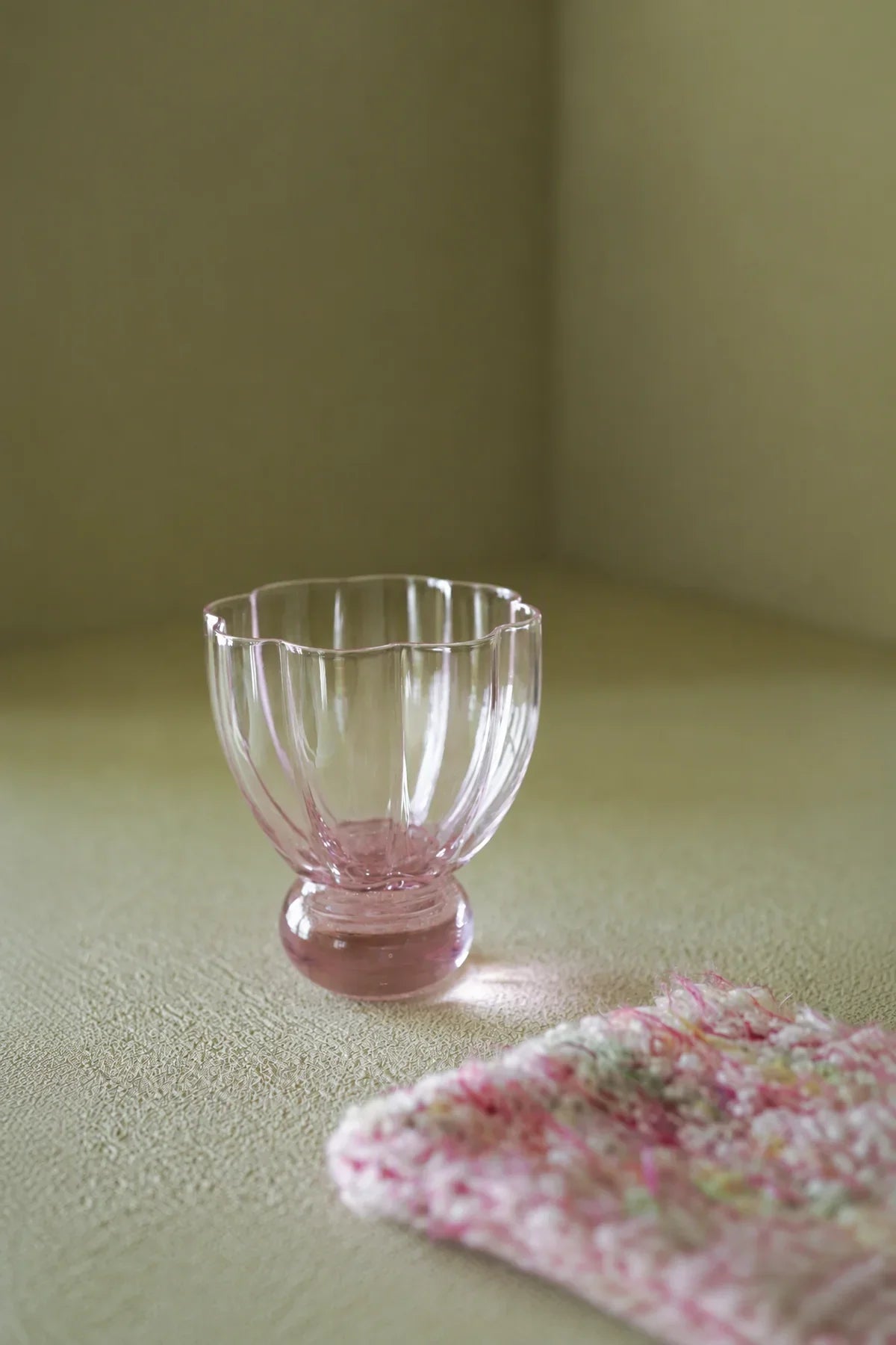 Petal Hour Blush Glass Cup