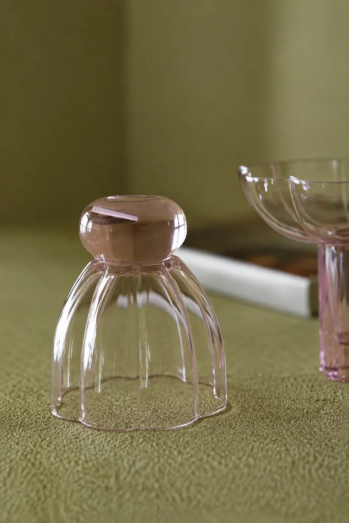 Petal Hour Blush Glass Cup