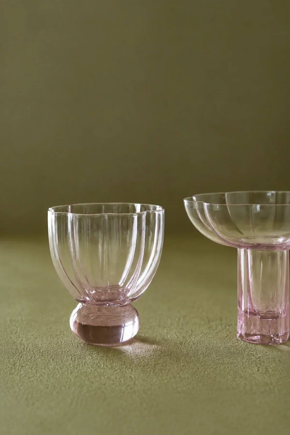 Petal Hour Blush Glass Cup