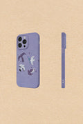 Bird Song Purple Plastic Phone Case