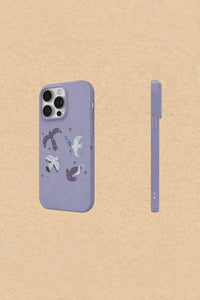 Bird Song Purple Plastic Phone Case