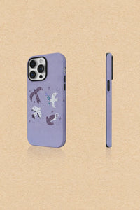 Bird Song Purple Plastic Phone Case