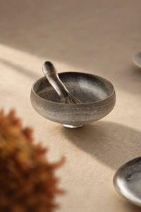 Snowfall Frosted Clear Glass Dessert Bowl Set