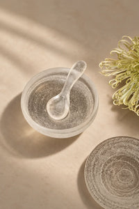 Snowfall Frosted Clear Glass Dessert Bowl Set