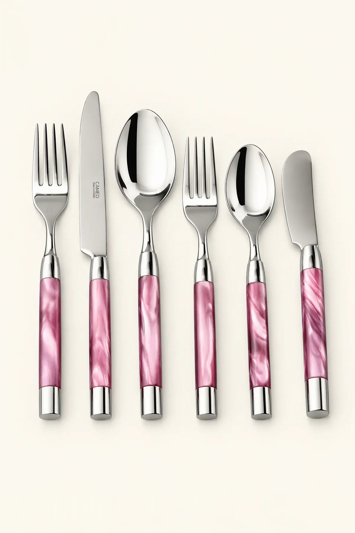 Sorbet Swirl Pink Resin Cutlery