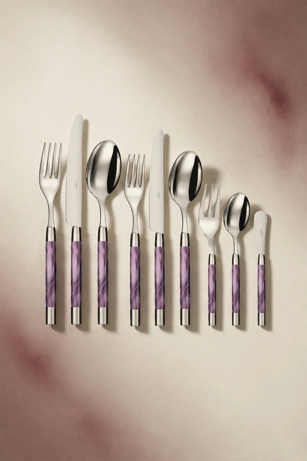 Sorbet Swirl Pink Resin Cutlery