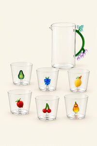 Orchard Harvest Clear Glass Tumbler