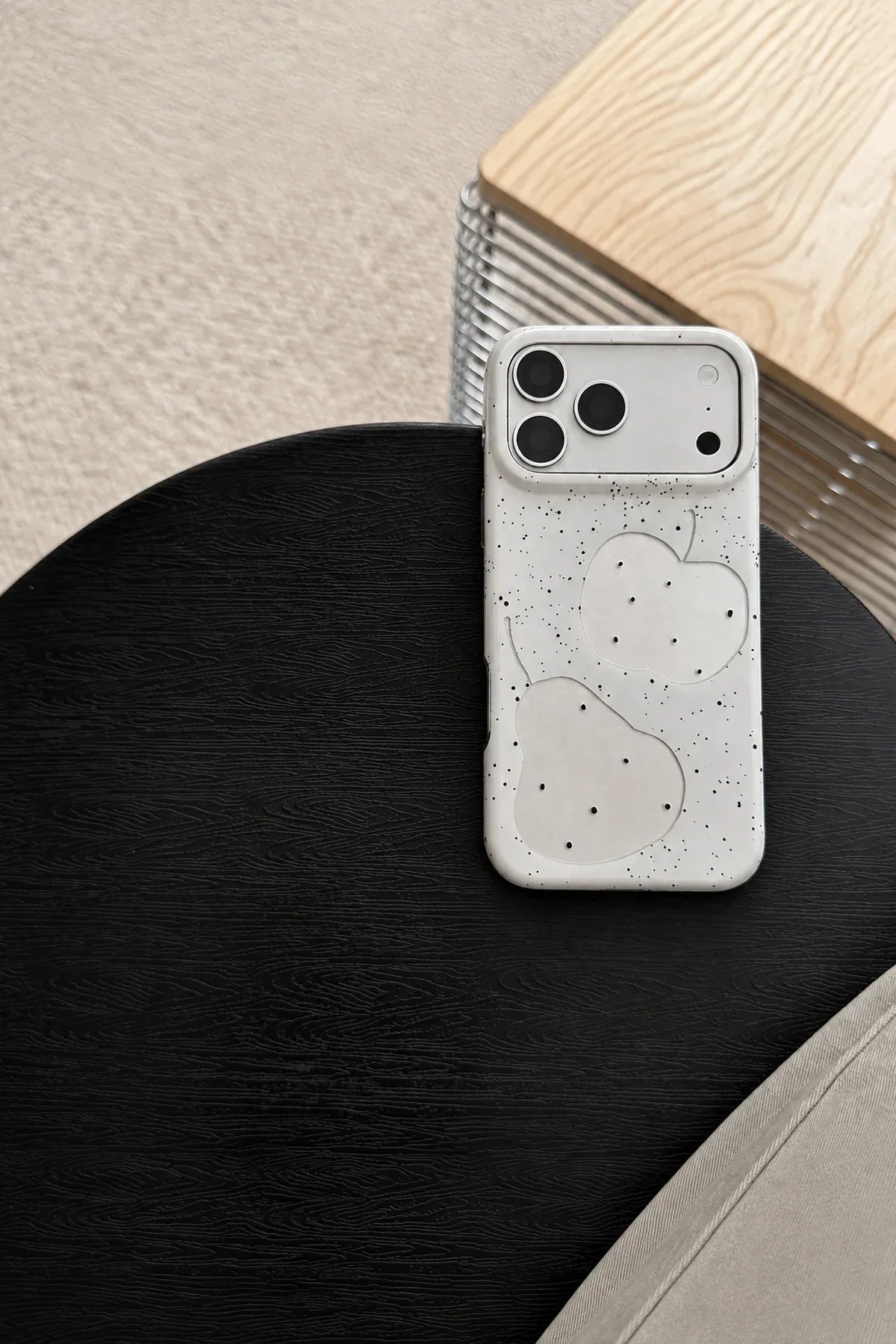 Quiet Fruit White Speckled-Look Phone Case
