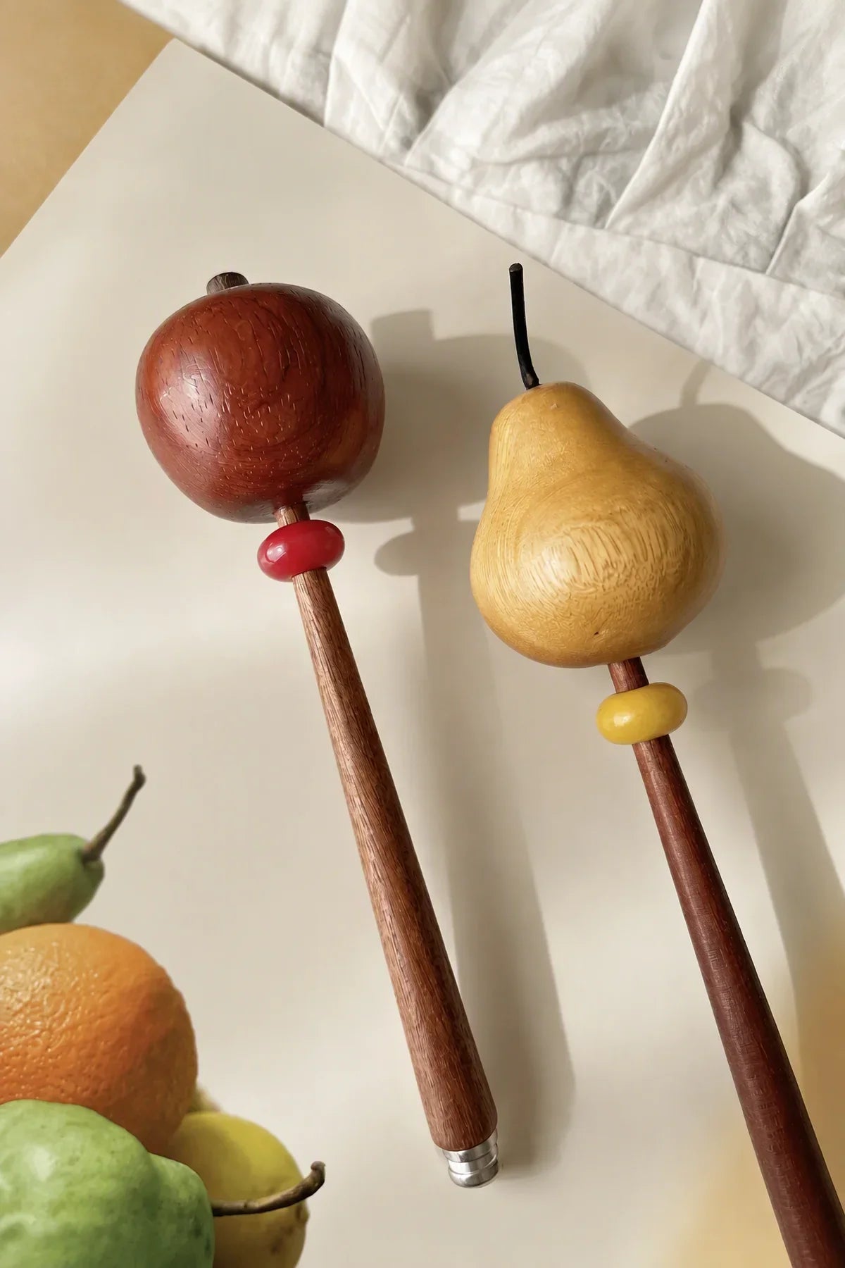 Sweet Orchard Wood & Stainless Steel Dessert Cutlery