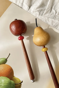Sweet Orchard Wood & Stainless Steel Dessert Cutlery