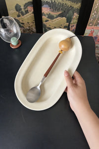 Sweet Orchard Wood & Stainless Steel Dessert Cutlery