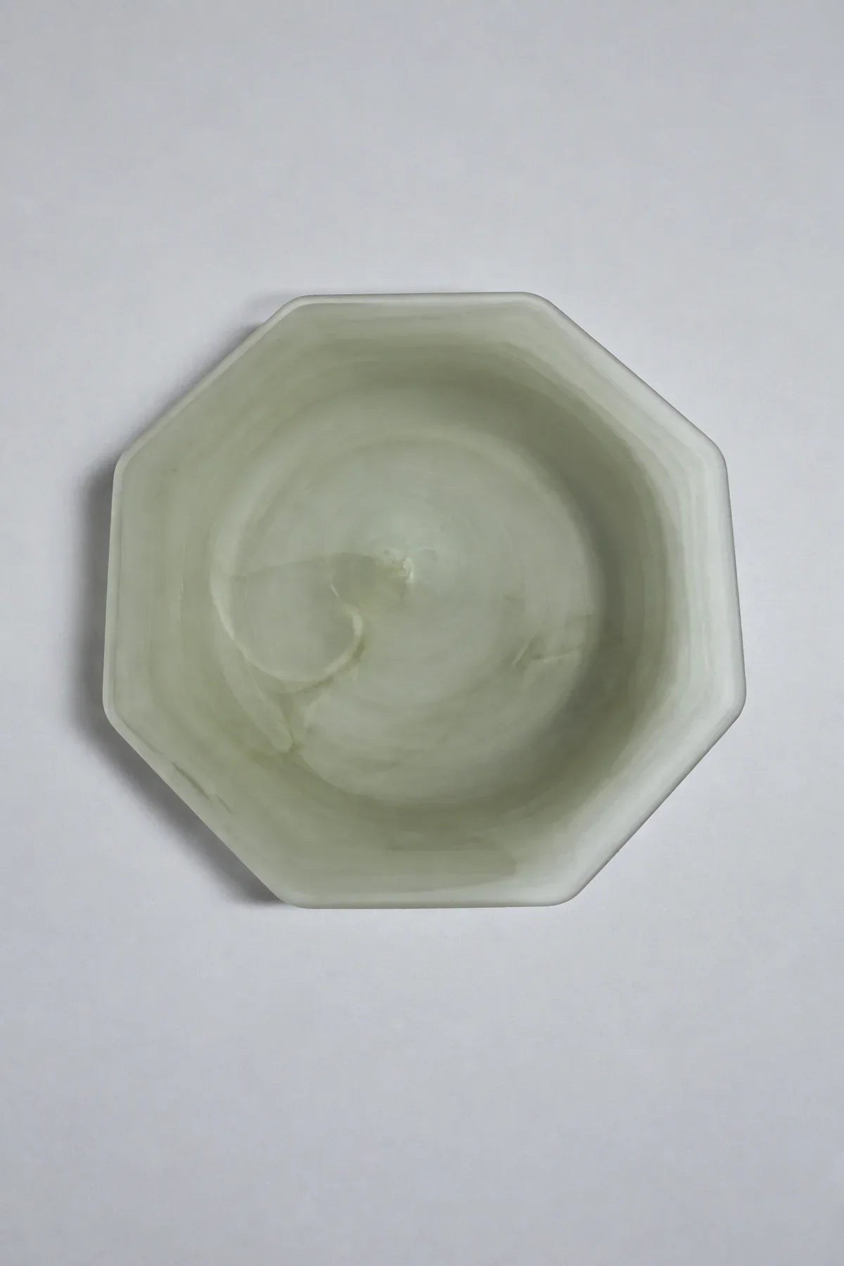 Meadow Orbit Sage Glass Serving Plate