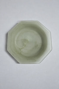 Meadow Orbit Sage Glass Serving Plate