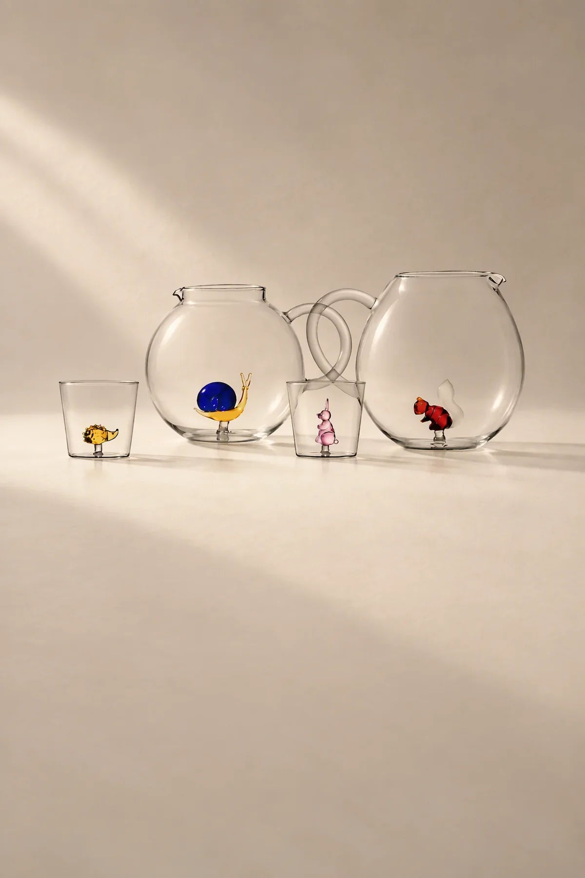 Hidden Menagerie Clear Glass Drinkware Collection