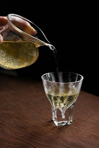 Rain Trace Clear Glass Tea Cup
