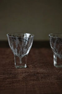 Rain Trace Clear Glass Tea Cup