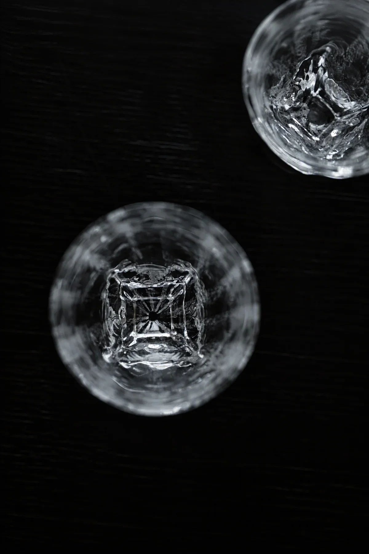Rain Trace Clear Glass Tea Cup