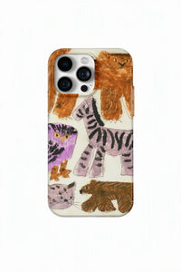 Naive Menagerie Cream Plastic-Look Phone Case