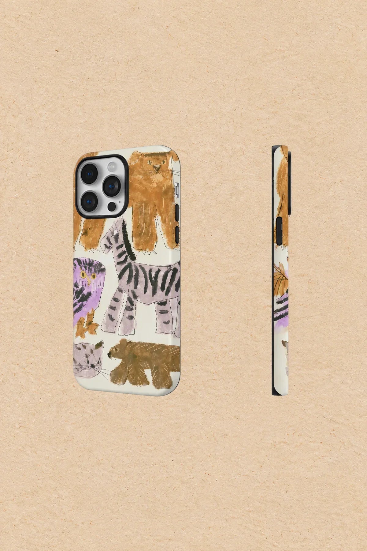 Naive Menagerie Cream Plastic-Look Phone Case