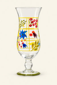 Sun Grid Clear Glass-Look Flower Vase