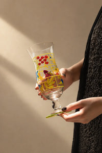 Sun Grid Clear Glass-Look Flower Vase